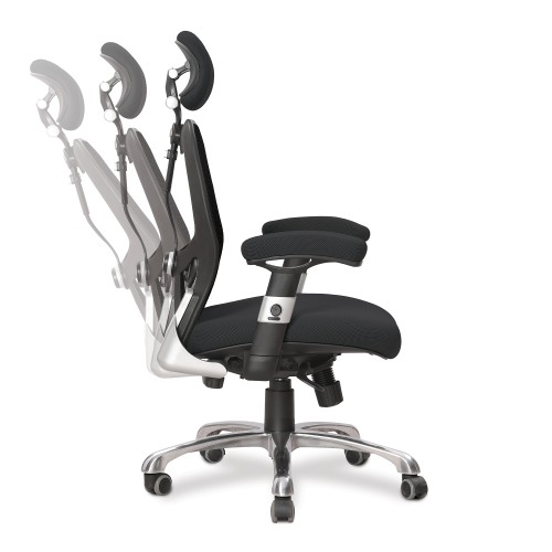 Willard Ergonomic Luxury High Back Executive Mesh Chair with Chrome Base Adjustable Arms Certified for 24 Hour Use Black - Image 3