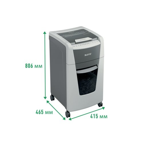 Leitz IQ Autofeed Office 300 Micro-Cut P-5 Shredder White 80161000 - Image 2