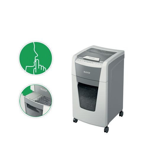 Leitz IQ Autofeed Office 300 Micro-Cut P-5 Shredder White 80161000 - Image 3