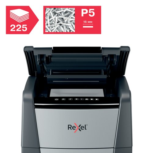 Rexel Optimum AutoFeed+ 225M Micro-Cut P-5 Shredder 2020225M - Image 2