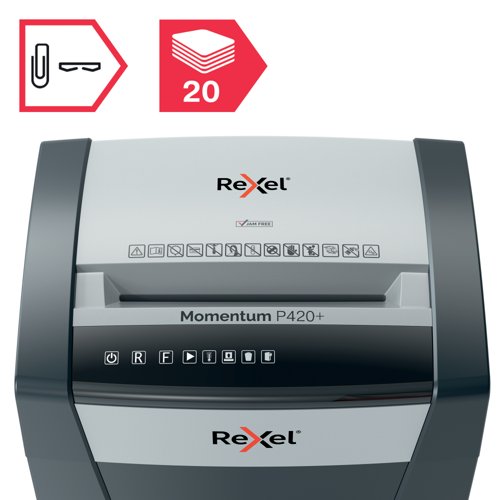 Rexel Momentum P420+ Cross-Cut Shredder 2021420XEU - Image 3