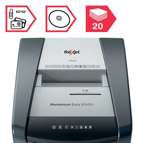 Rexel Momentum Extra XP420+ Cross-Cut Shredder 2021421XEU - Image 2
