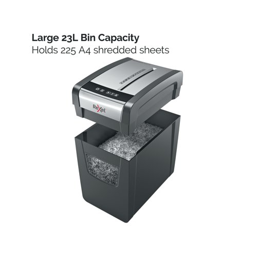 Rexel Momentum X410-SL Slimline Cross-Cut P-4 Shredder 2104573 - Image 3