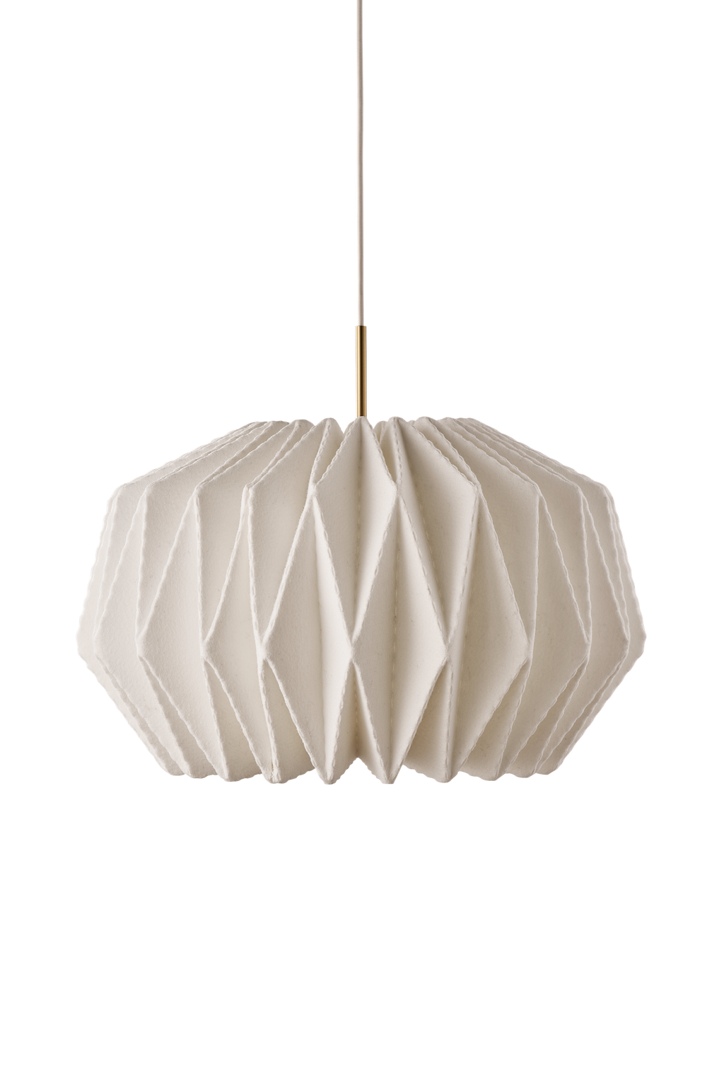 Pendant | Softly PleatedI |Round M | Brass fit