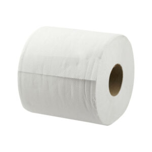 Cleaning paper roll, 500 sheets, 150 metres, two-ply, glued, white, 17.8 x 30 cm